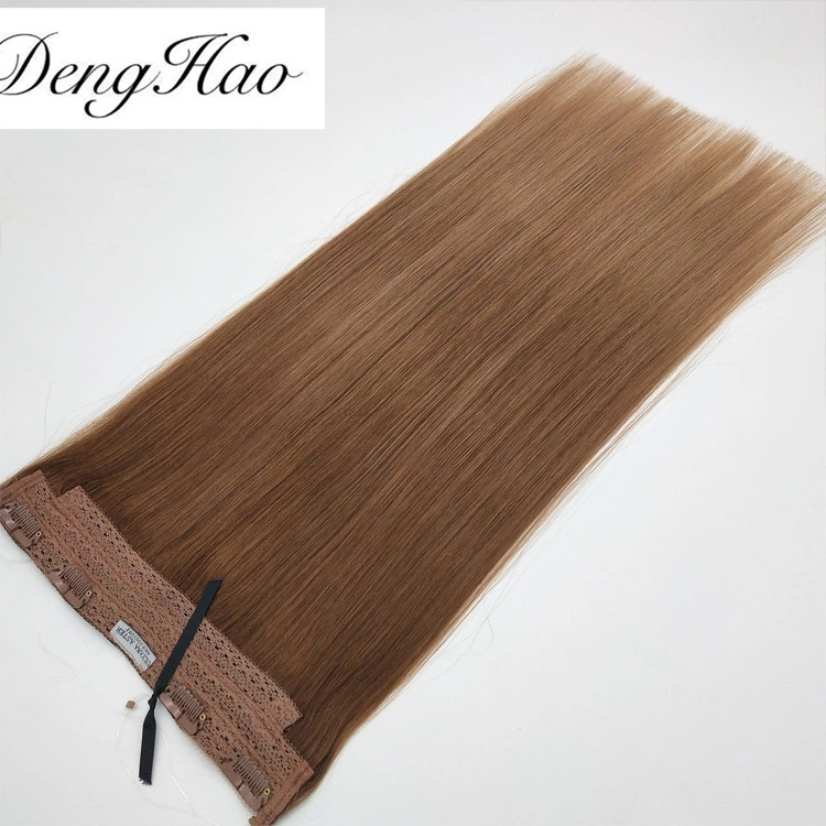 Brazilian Hair Double Drawn Halo Hair Extensions Can Adjust The Size