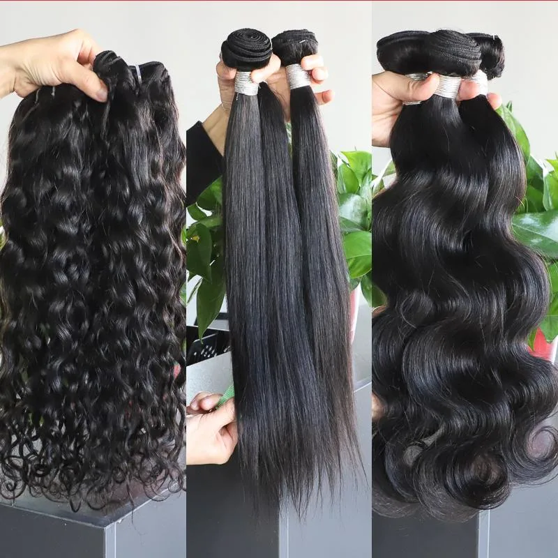 Wholesale Brazilian Super Double Drawn Virgin Human Hair Weft