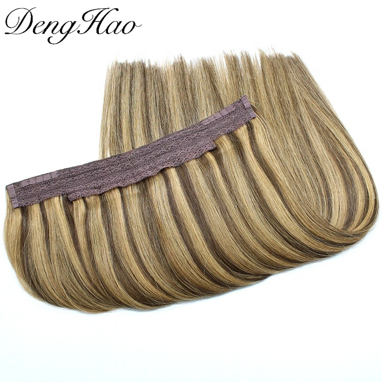 Double Drawn Invisible Wire Halo Hair Human Hair Extension