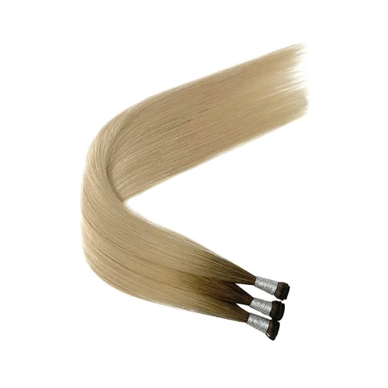 100% Human Virgin Remy Hair Extensions Thick End Hand Tied Weft Double Drawn Handtied