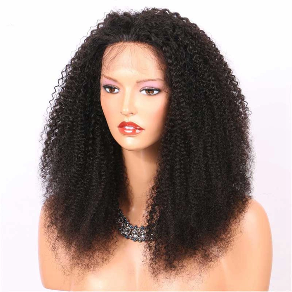 Kbeth Afro Curly Wigs Lace Front Bob Curly Wigs Natural Hairline 180% Density Lace Frontal Remy Human Hair Wigs for Black Women