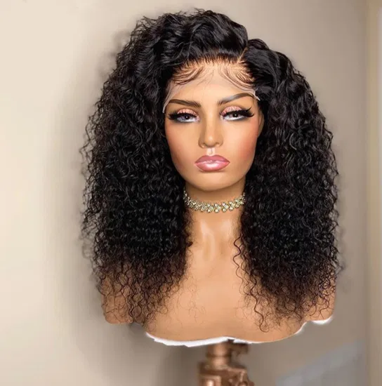 Afro Curly Women Großhandel Günstige Curly HD Synthetic Lace Frontal Perücken