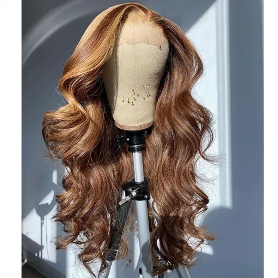 Großhandel Lace Frontal 4/27# Highlight Lace Front Perücke 100 Echthaar China Günstige Remy Haar Volle Spitze Perücke Natürliche Brasilianische Echthaar Perücken