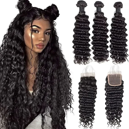 Großhandel Angelbella Cuticle Aligned Virgin Hair Bundles Virgin Hair Vendor Deep Wave Bundle 8 Zoll vietnamesisches rohes Menschenhaar Bundles