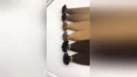 China Human Hair Rohes indisches Haar Honigblond Vorgebundenes Keratin-Jungfrau-Haarbündel mit flacher Spitze